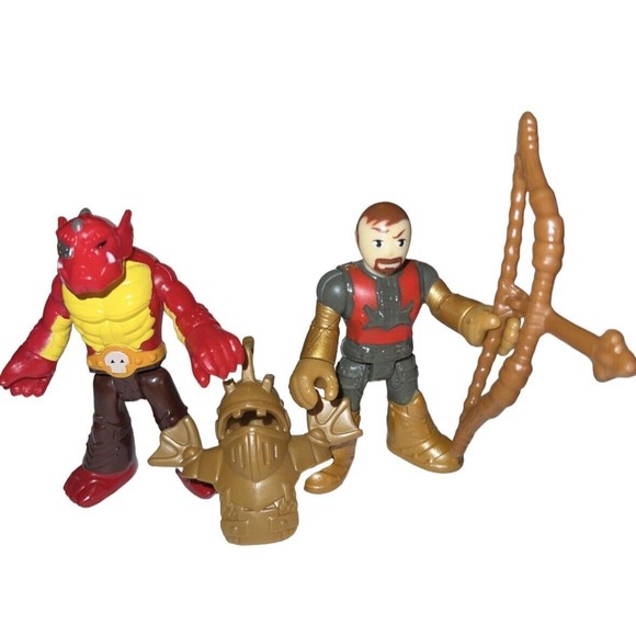 IMAGINEXT LIZARDMAN FIGURE CASTLE Knights Shield  FISHER PRICE Lot - Picture 1 of 4